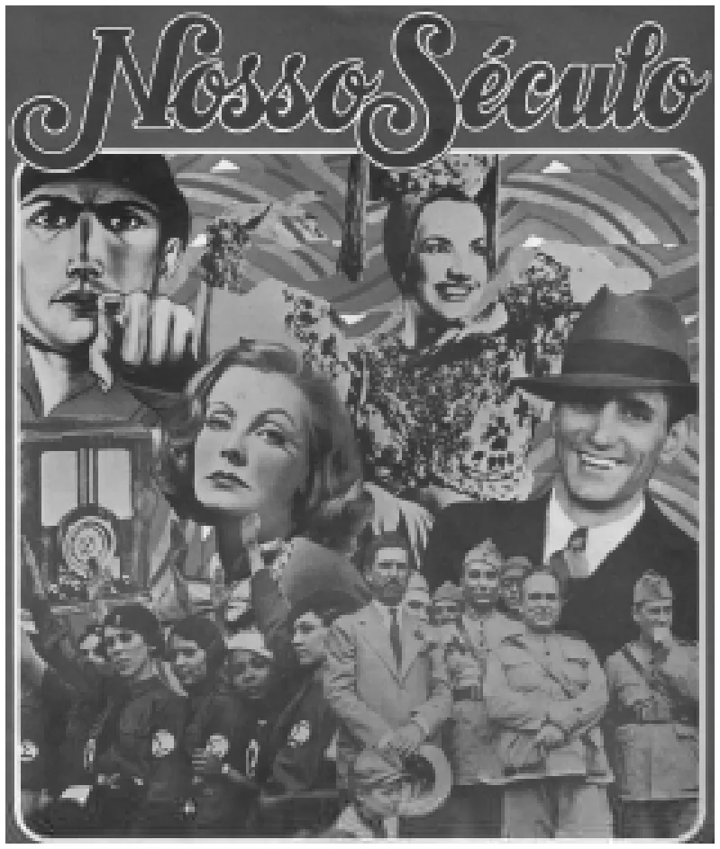 Capa da coleção Nosso Século com personagens e acontecimentos de 1930 a 1945.