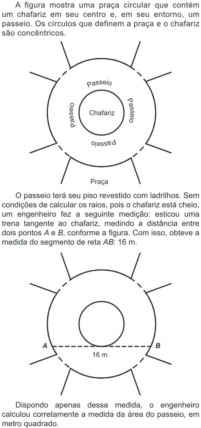 Trecho original com figura, tabela ou fórmula da questão 153 do ENEM 2018 - 2º Dia - Caderno 6 - Cinza – Aplicação regular.