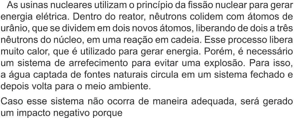 Trecho original com figura, tabela ou fórmula da questão 100 do ENEM 2022 - 2º Dia – Caderno 6 – Cinza (Superampliada) – Reaplicação/PPL.