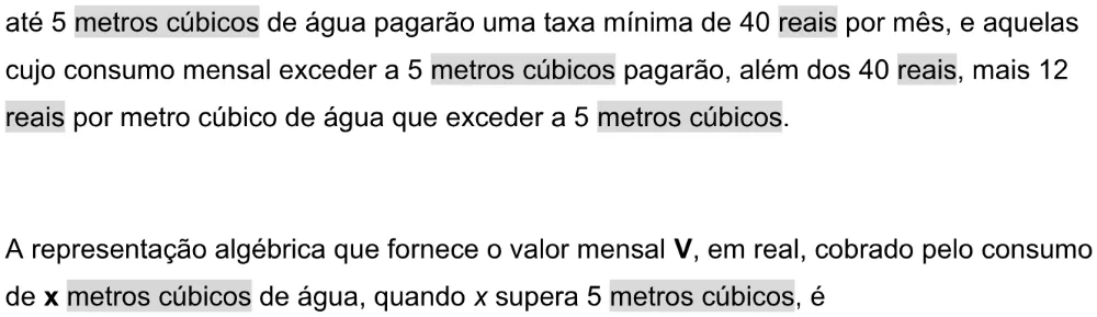 Trecho original com figura, tabela ou fórmula da questão 167 do ENEM 2025 - 2º Dia – Caderno 11 – Laranja (Braile e ledor) – Aplicação Regular - Leitor de tela (NVDA) - Belém, Ananindeua e Marituba.