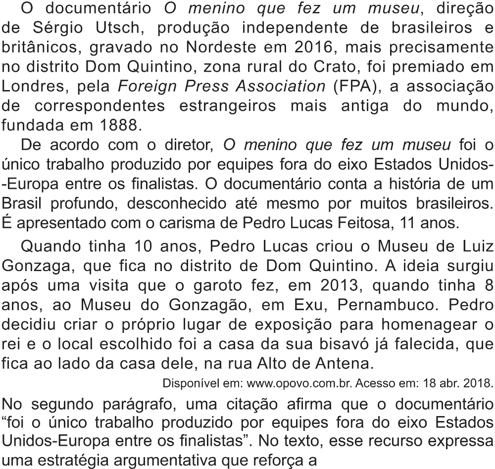 Trecho original com figura, tabela ou fórmula da questão 42 do ENEM 2021 - 1º Dia – Caderno 2 – Amarelo (Superampliada) – Aplicação Regular.