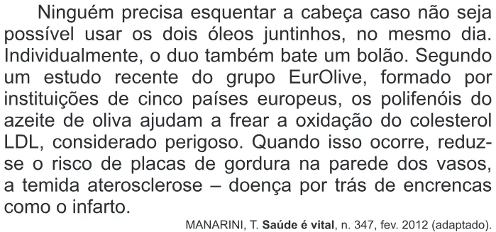 Trecho original com figura, tabela ou fórmula da questão 106 do ENEM 2015 - 2º Dia - Caderno 6 - Cinza – Aplicação regular.