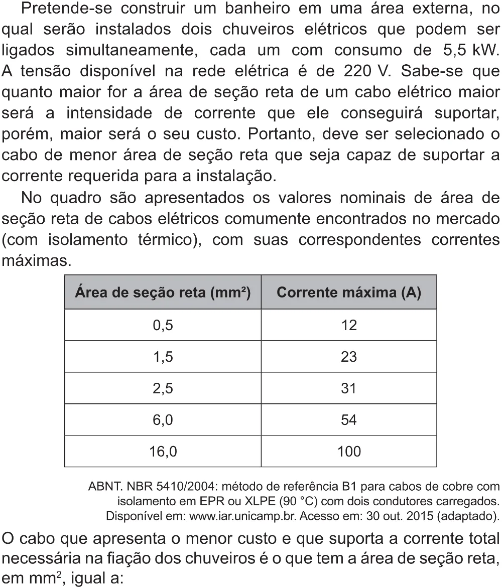 Trecho original com figura, tabela ou fórmula da questão 121 do ENEM 2021 - 2º Dia – Caderno 5 – Amarelo (Superampliada) – Reaplicação/PPL/Segunda Oportunidade.