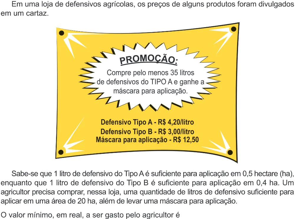 Trecho original com figura, tabela ou fórmula da questão 157 do ENEM 2024 - 2º Dia – Caderno 8 – Verde – Aplicação Regular - (Ampliada).