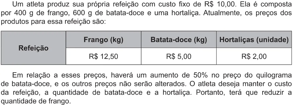 Trecho original com figura, tabela ou fórmula da questão 160 do ENEM 2021 - 2º Dia – Caderno 5 – Amarelo (Ampliada) – Aplicação Regular.