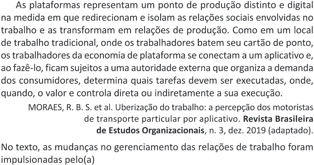 Trecho original com figura, tabela ou fórmula da questão 66 do ENEM 2025 - 1º Dia – Caderno 9 – Laranja (Braile e ledor) – Reaplicação - (Superampliada).