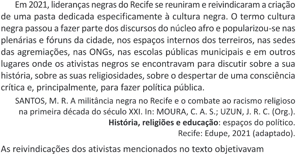 Trecho original com figura, tabela ou fórmula da questão 55 do ENEM 2025 - 1º Dia – Caderno 9 – Laranja (Braile e ledor) – Aplicação Regular - (Superampliada) - Belém, Ananindeua e Marituba.