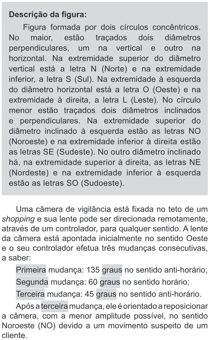 Trecho original com figura, tabela ou fórmula da questão 155 do ENEM 2018 - 2º Dia - Caderno 11 – Laranja (Braile e ledor) – Aplicação regular.