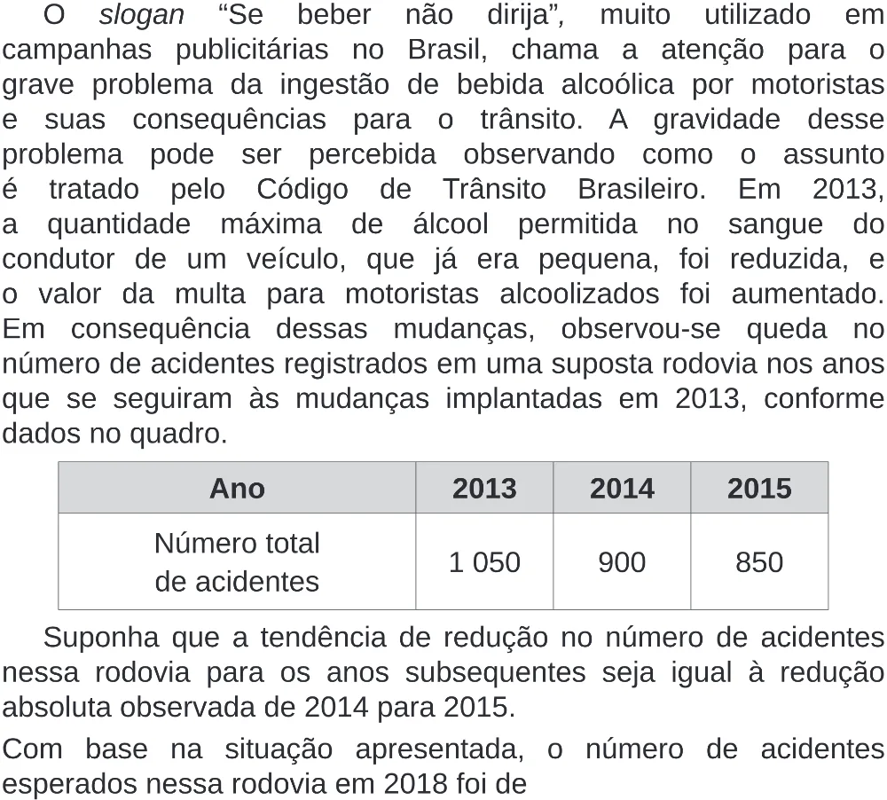 Trecho original com figura, tabela ou fórmula da questão 145 do ENEM 2019 - 2º Dia – Caderno 6 – Cinza (Superampliada) – Aplicação Regular.