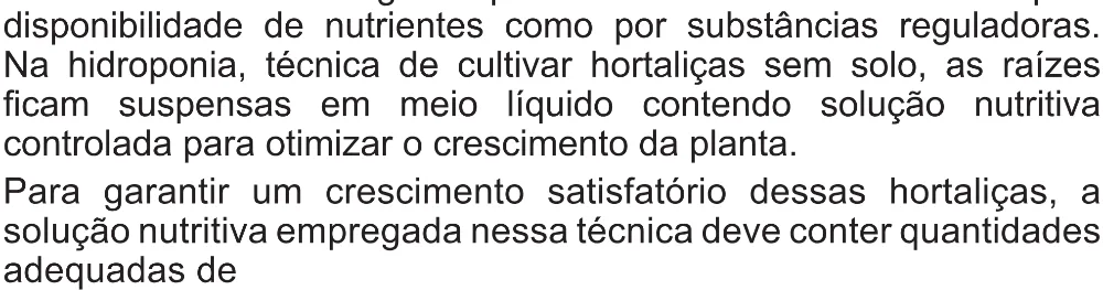 Trecho original com figura, tabela ou fórmula da questão 133 do ENEM 2021 - 2º Dia – Caderno 5 – Amarelo (Superampliada) – Reaplicação/PPL/Segunda Oportunidade.