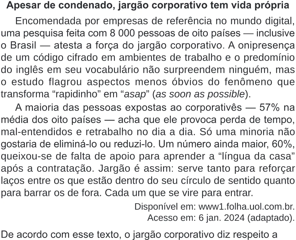 Trecho original com figura, tabela ou fórmula da questão 36 do ENEM 2024 - 1º Dia – Caderno 4 – Verde (Superampliada) – Reaplicação/PPL.