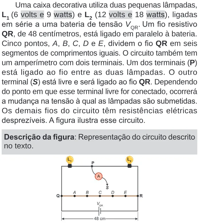 Trecho original com figura, tabela ou fórmula da questão 116 do ENEM 2024 - 2º Dia – Caderno 11 – Laranja (braile e ledor) – Aplicação Regular.
