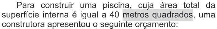 Trecho original com figura, tabela ou fórmula da questão 171 do ENEM 2019 - 2º Dia – Caderno 11 – Laranja (Braile e Ledor) – Aplicação Regular.