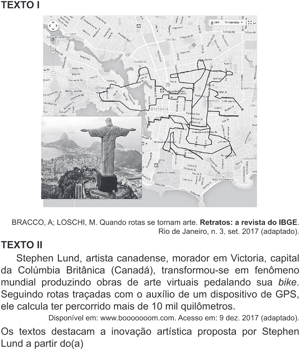 Trecho original com figura, tabela ou fórmula da questão 45 do ENEM 2018 - 1º Dia - Caderno 1 - Azul (Superampliada) – Aplicação regular.
