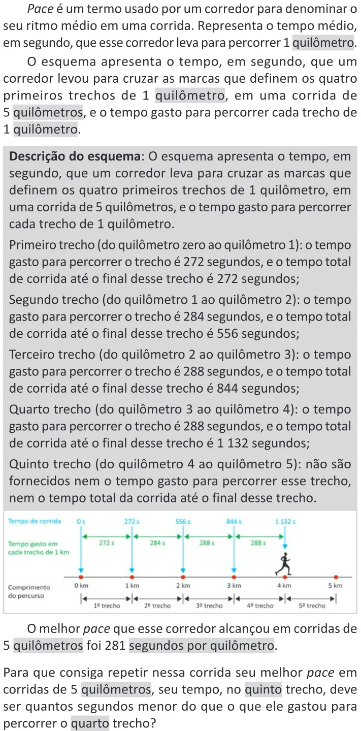 Trecho original com figura, tabela ou fórmula da questão 159 do ENEM 2025 - 2º Dia – Caderno 11 – Laranja (Braile e ledor) – Aplicação Regular - (Ledor).
