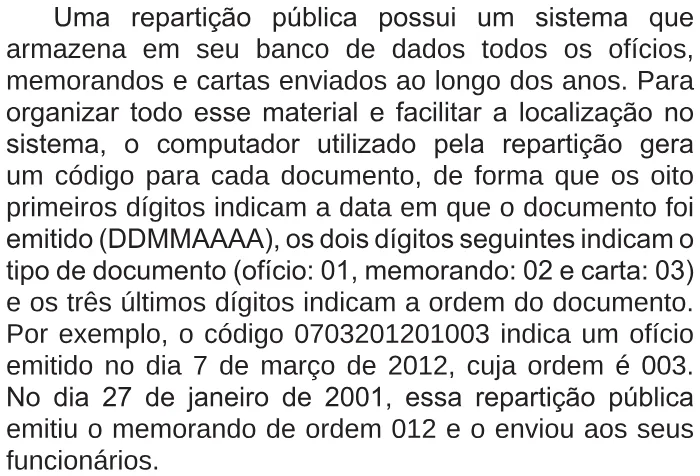 Trecho original com figura, tabela ou fórmula da questão 155 do ENEM 2017 - 2º Dia - Caderno 5 - Amarelo – Reaplicação/PPL.