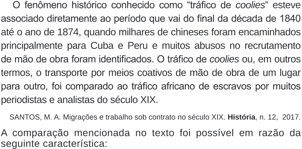 Trecho original com figura, tabela ou fórmula da questão 57 do ENEM 2020 - 1º Dia - Caderno 4 – Rosa (Superampliada) – Aplicação Regular.