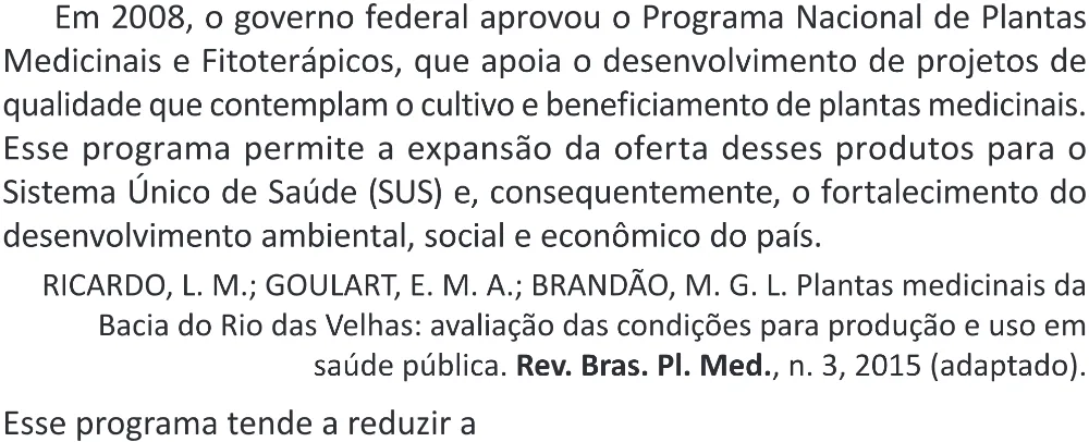 Trecho original com figura, tabela ou fórmula da questão 135 do ENEM 2025 - 2º Dia – Caderno 11 – Laranja (Braile e ledor) – Reaplicação - (Superampliada).