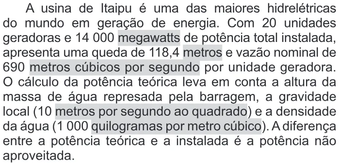 Trecho original com figura, tabela ou fórmula da questão 89 do ENEM 2016 - 1º Dia - Caderno 3 - Branco – Aplicação regular - Ledor.