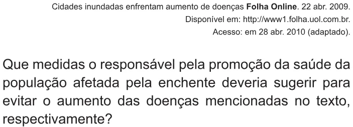 Trecho original com figura, tabela ou fórmula da questão 48 do ENEM 2010 - 1º Dia – Caderno 2 – Amarelo – Reaplicação/PPL.