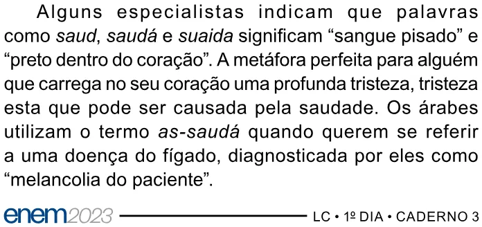 Trecho original com figura, tabela ou fórmula da questão 41 do ENEM 2023 - 1º Dia – Caderno 3 – Branco – Reaplicação/PPL.