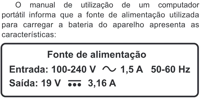 Trecho original com figura, tabela ou fórmula da questão 128 do ENEM 2017 - 2º Dia - Caderno 12 – Verde (Libras) – Aplicação regular.