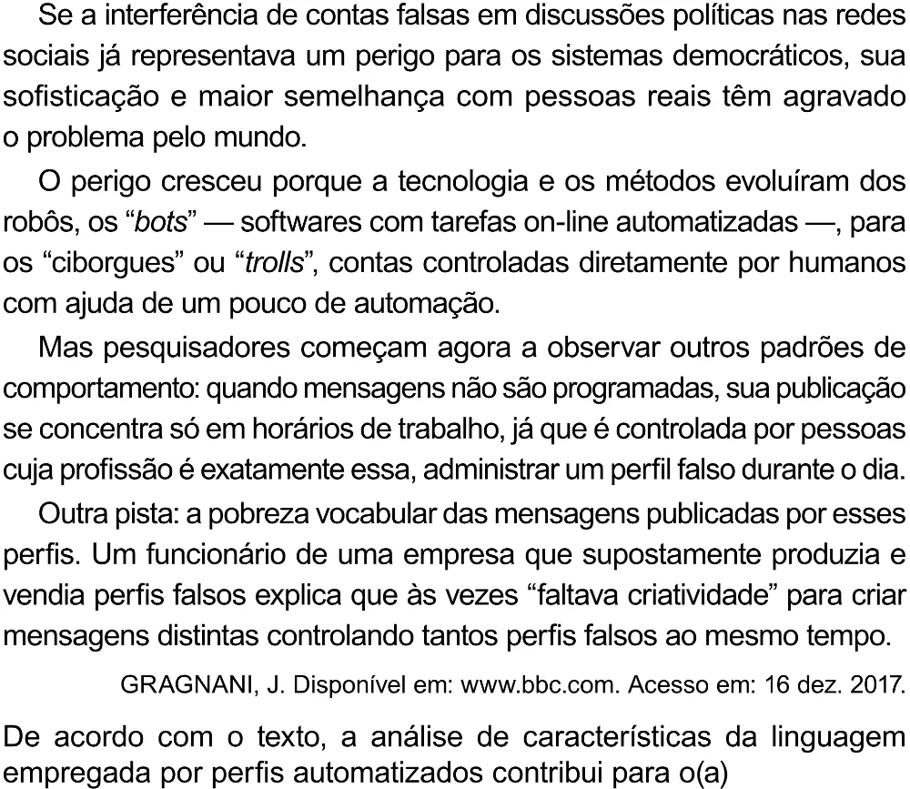 Trecho original com figura, tabela ou fórmula da questão 39 do ENEM 2023 - 1º Dia – Caderno 10 – Verde (Libras) – Aplicação Regular - (Superampliada).