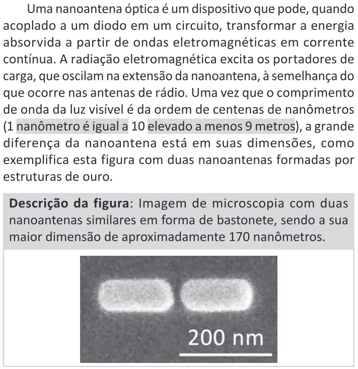 Trecho original com figura, tabela ou fórmula da questão 101 do ENEM 2025 - 2º Dia – Caderno 11 – Laranja (Braile e ledor) – Reaplicação - (Ledor).