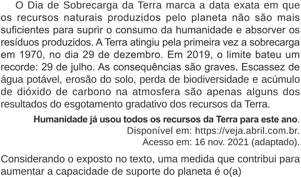 Trecho original com figura, tabela ou fórmula da questão 83 do ENEM 2024 - 1º Dia – Caderno 4 – Verde (Superampliada) – Reaplicação/PPL.