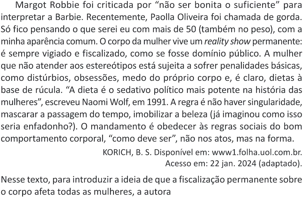 Trecho original com figura, tabela ou fórmula da questão 31 do ENEM 2025 - 1º Dia – Caderno 10 – Roxo (Libras) – Aplicação Regular - (Superampliada).