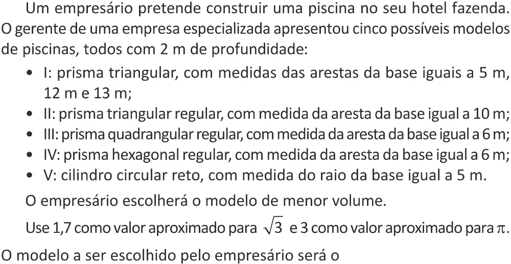 Trecho original com figura, tabela ou fórmula da questão 165 do ENEM 2025 - 2º Dia – Caderno 11 – Laranja (Braile e ledor) – Reaplicação - (Superampliada).