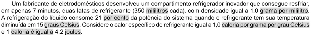 Trecho original com figura, tabela ou fórmula da questão 124 do ENEM 2023 - 2º Dia – Caderno 11 – Laranja (braile e ledor) – Reaplicação/PPL.