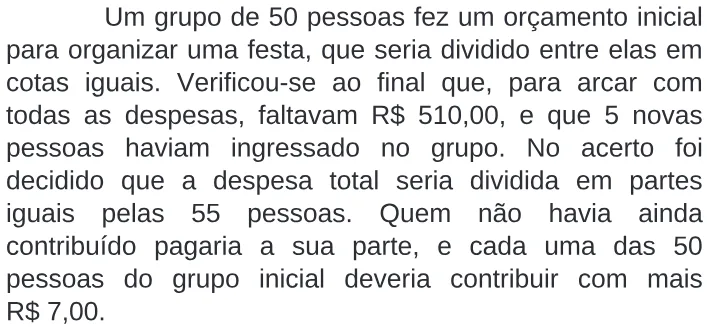 Trecho original com figura, tabela ou fórmula da questão 151 do ENEM 2009 - 2º Dia - Caderno 7 - Azul.