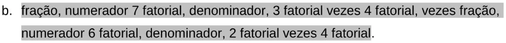 Alternativa B da questão 164 do ENEM 2024 - 2º Dia – Caderno 11 – Laranja (braile e ledor) – Aplicação Regular - Leitor de tela (NVDA).