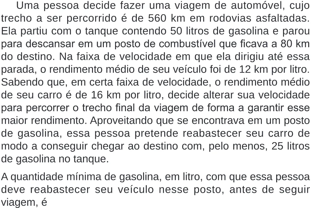 Trecho original com figura, tabela ou fórmula da questão 168 do ENEM 2024 - 2º Dia – Caderno 8 – Verde (Superampliada) – Reaplicação/PPL.