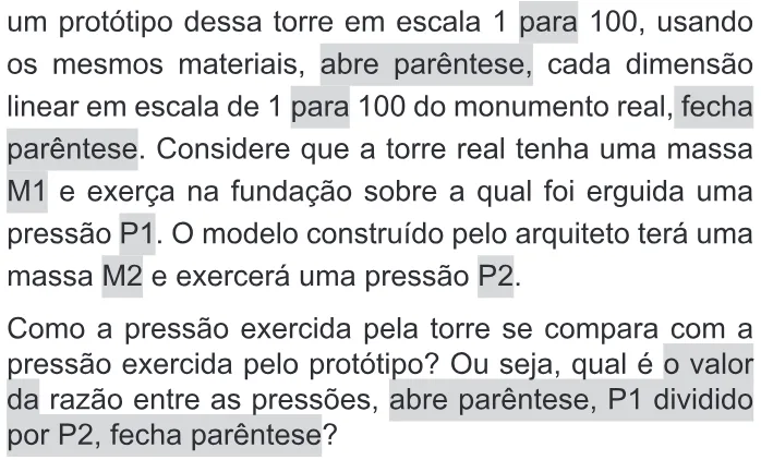 Trecho original com figura, tabela ou fórmula da questão 97 do ENEM 2020 - 2º Dia - Caderno 11 – Laranja (braile e ledor) – Aplicação Regular.