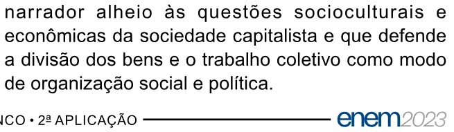Alternativa E da questão 20 do ENEM 2023 - 1º Dia – Caderno 3 – Branco – Reaplicação/PPL.
