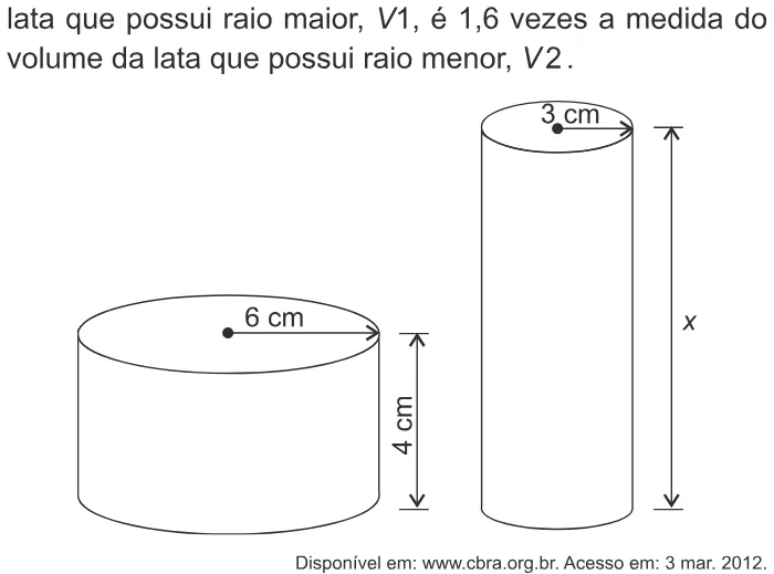 Trecho original com figura, tabela ou fórmula da questão 172 do ENEM 2015 - 2º Dia - Caderno 15 - Cinza – Reaplicação/PPL.