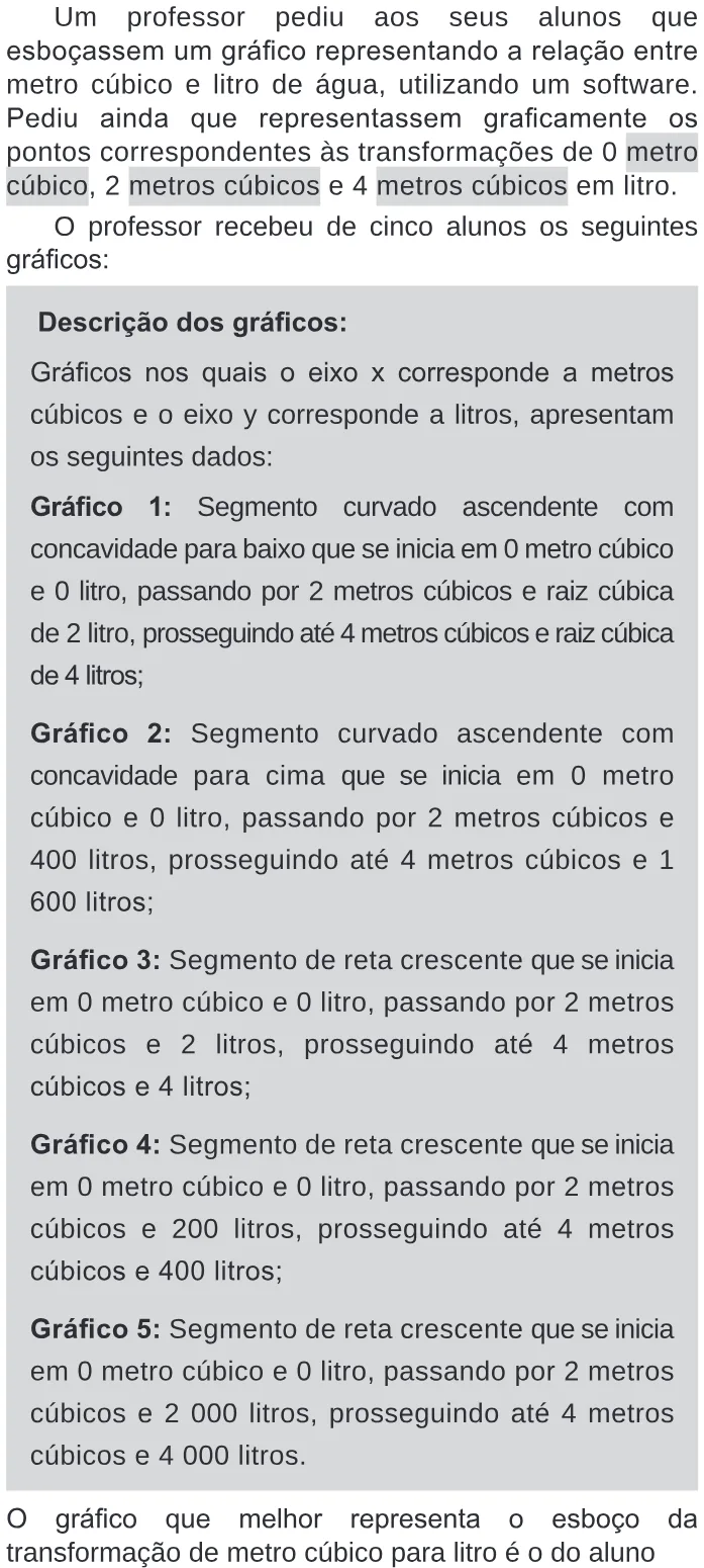 Trecho original com figura, tabela ou fórmula da questão 151 do ENEM 2020 - 2º Dia – Caderno 11 – Laranja (braile e ledor) – Reaplicação/PPL.