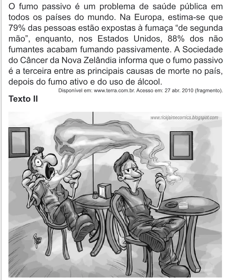 Trecho original com figura, tabela ou fórmula da questão 122 do ENEM 2010 - Dia 2 - Caderno 7 - Azul – Aplicação regular.