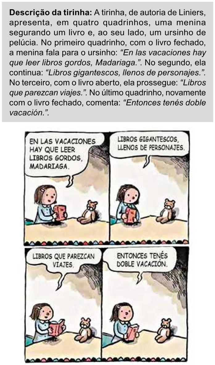 Trecho original com figura, tabela ou fórmula da questão 1 (espanhol) do ENEM 2023 - 1º Dia – Caderno 9 – Laranja (braile e ledor) – Reaplicação/PPL.