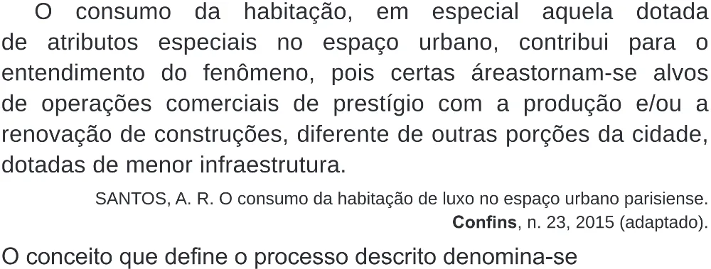 Trecho original com figura, tabela ou fórmula da questão 77 do ENEM 2019 - 1º Dia – Caderno 1 – Azul (Superampliada) – Reaplicação/PPL.