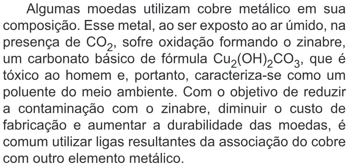 Trecho original com figura, tabela ou fórmula da questão 113 do ENEM 2019 - 2º Dia – Caderno 6 – Cinza – Reaplicação/PPL.
