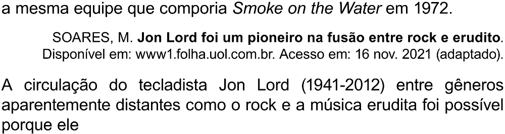 Trecho original com figura, tabela ou fórmula da questão 21 do ENEM 2023 - 1º Dia – Caderno 4 – Rosa (Superampliada) – Reaplicação/PPL.