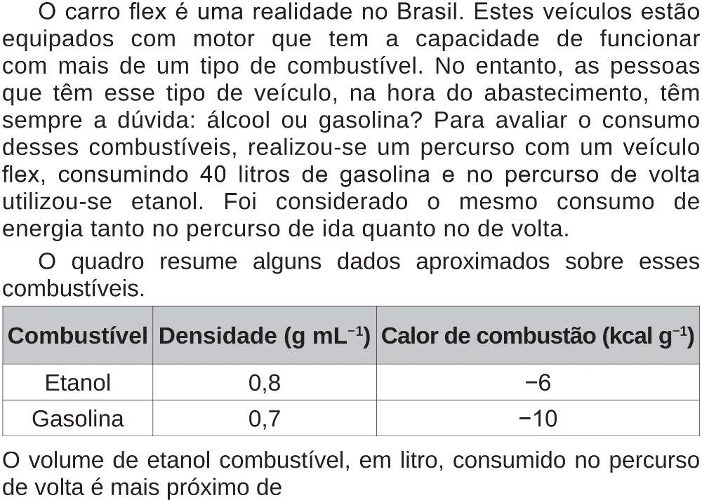 Trecho original com figura, tabela ou fórmula da questão 100 do ENEM 2018 - 2º Dia - Caderno 5 – Amarelo (Superampliada) – Aplicação regular.