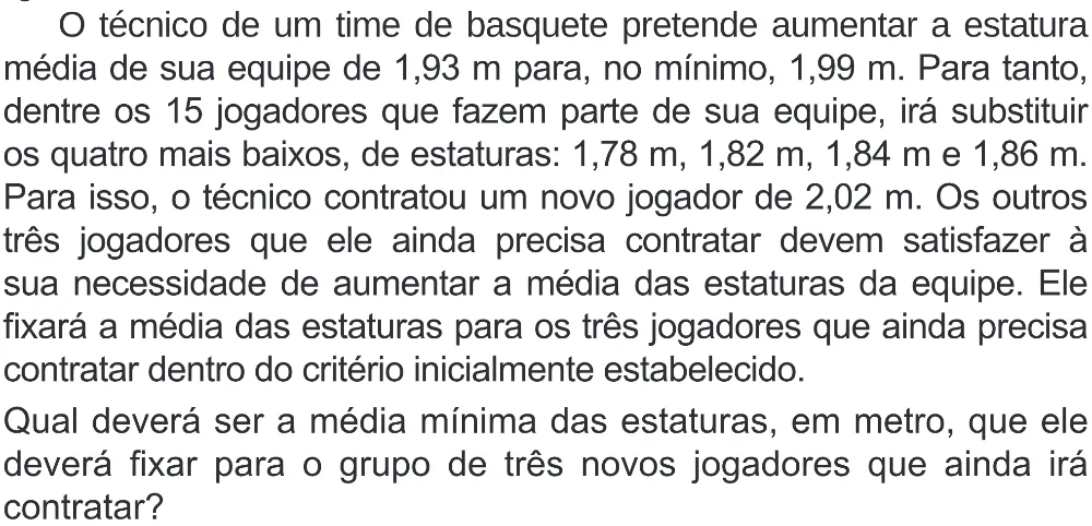 Trecho original com figura, tabela ou fórmula da questão 140 do ENEM 2020 - 2º Dia - Caderno 8 – Rosa (Superampliada) – Aplicação Regular.