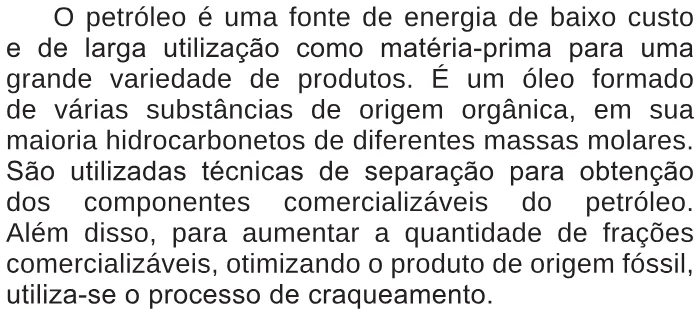 Trecho original com figura, tabela ou fórmula da questão 135 do ENEM 2018 - 2º Dia - Caderno 5 - Amarelo – Aplicação regular.