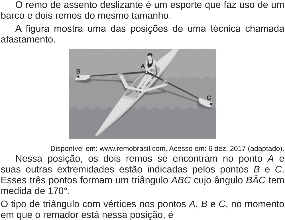 Trecho original com figura, tabela ou fórmula da questão 139 do ENEM 2018 - 2º Dia - Caderno 5 – Amarelo (Superampliada) – Aplicação regular.