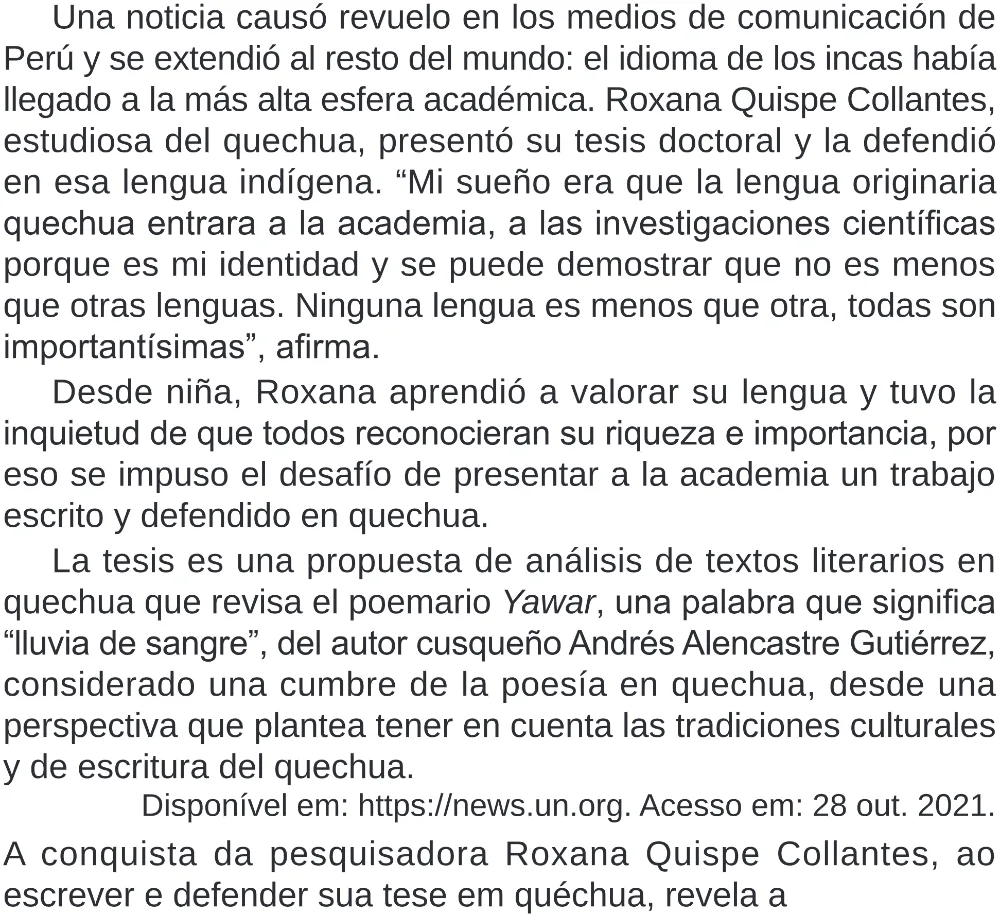 Trecho original com figura, tabela ou fórmula da questão 5 (espanhol) do ENEM 2024 - 1º Dia – Caderno 4 – Verde (Superampliada) – Reaplicação/PPL.