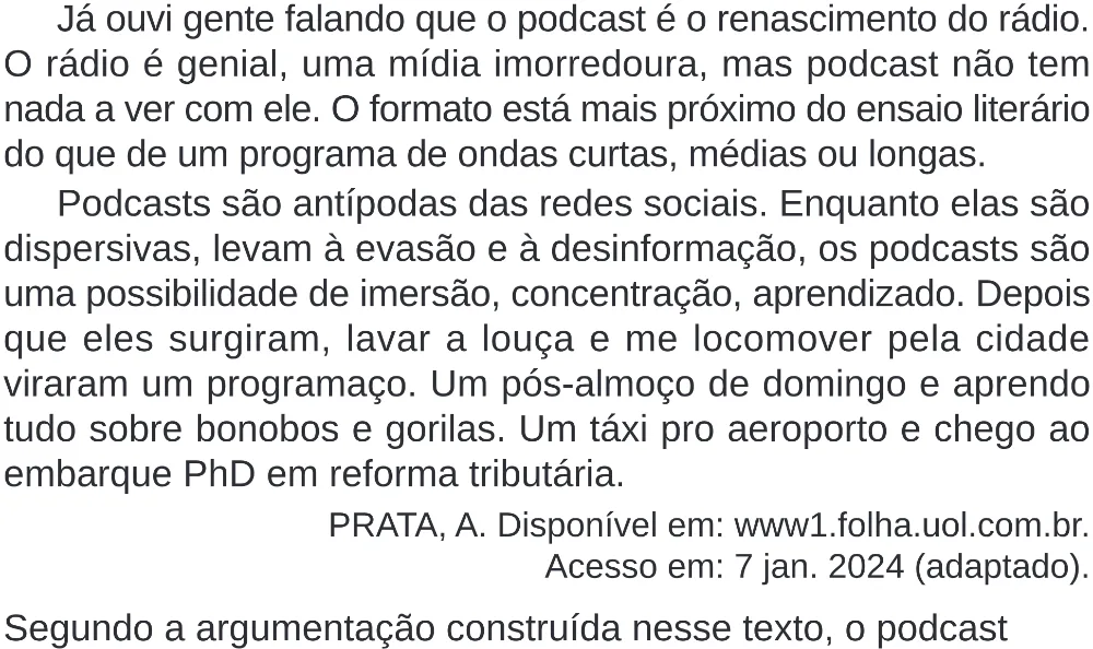 Trecho original com figura, tabela ou fórmula da questão 44 do ENEM 2024 - 1º Dia – Caderno 10 – Roxo (Libras) – Aplicação Regular - (Superampliada).